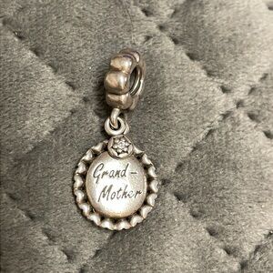 Pandora grandmother charm with dangling snowflake charm